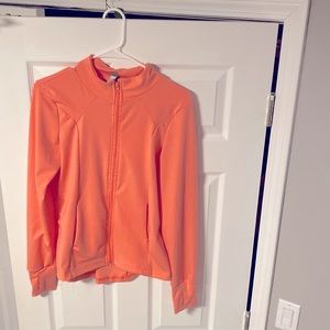 Daisy Fuentes coral athletic jacket